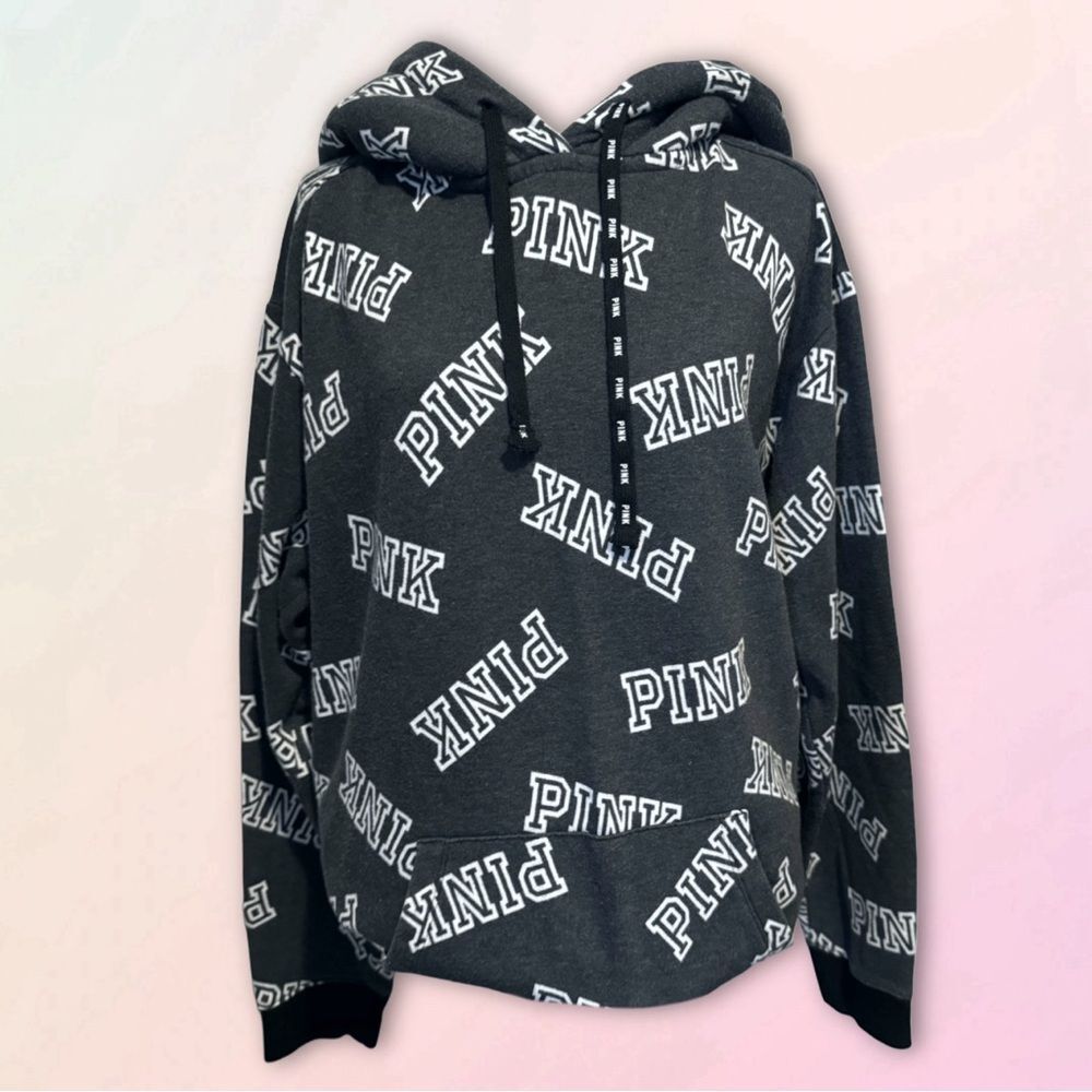 VS Pink, Retro, Sherpa Lined, Pullover Logo Hoodie